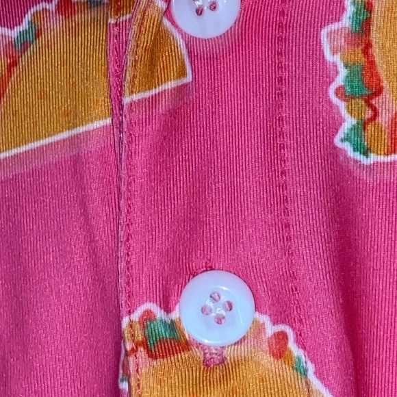 OG OBNOXIOUS GOLF MENS SIZE 5XL PINK TACO DESIGN GOLF POLO SHIRT EUC CLEAN - Picture 7 of 11